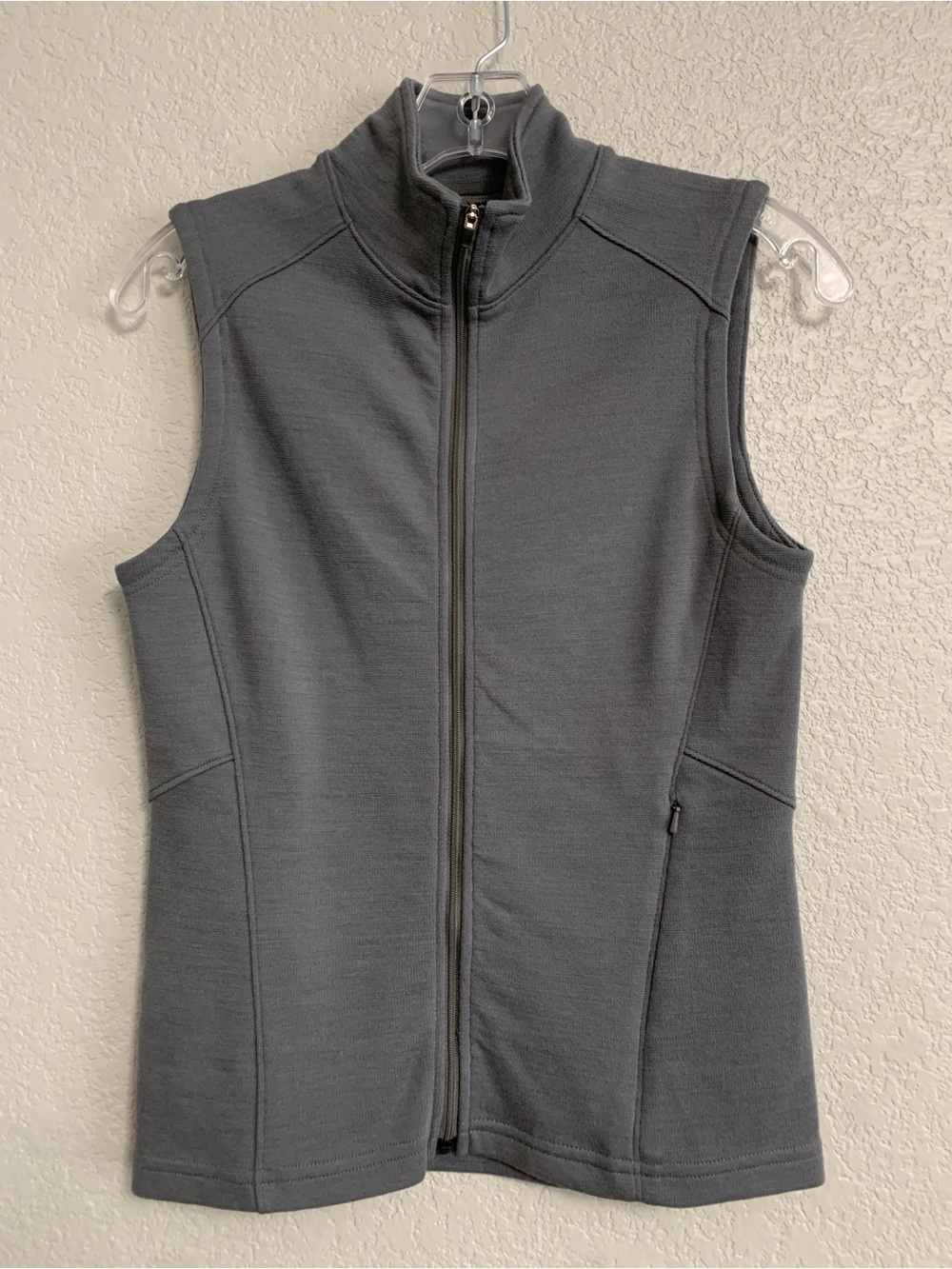 Ibex Shak Vest Womens S Merino Wool Full Zip Mock Knit Outdoor Preppy Gorpcore